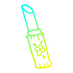 cold gradient line drawing cartoon lipstick