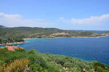 Fototapeta na wymiar View of the bay in Halkidiki