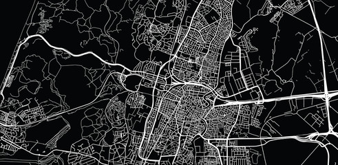 Urban vector city map of Haarlem, The Netherlands