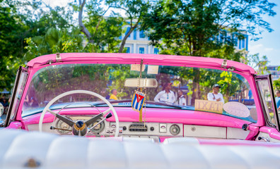 Beautiful Classic American Car in the City of Havana Cuba.