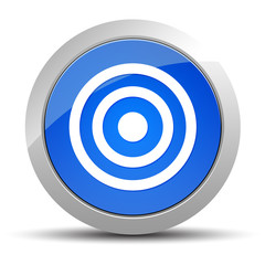 Target icon blue round button illustration
