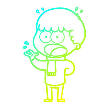 recommend clip art: cold gradient line drawing cartoon shocked man
