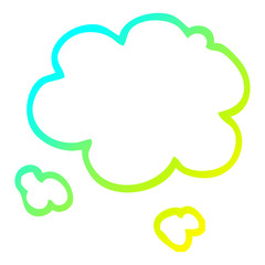 cold gradient line drawing cartoon smoke