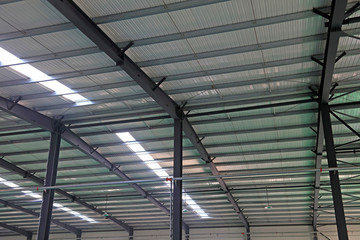 Steel beam frame of industrial building