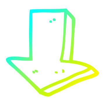 recommend clip art: cold gradient line drawing cartoon arrow pointing direction