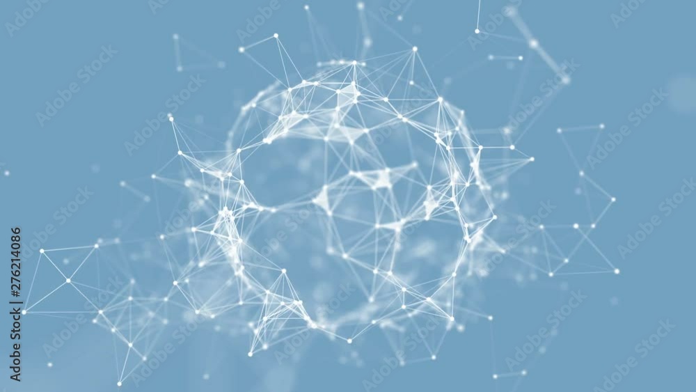 Aufkleber plexus structure, particles playing around. scientific background and abstract technology.