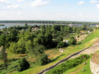 Fototapeta na wymiar View of Kalemegdan park, Sava and Danube river , Belgrade, Serbia