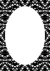 Circle Frame Background with Decorated Borders