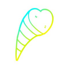 cold gradient line drawing cartoon love heart symbol