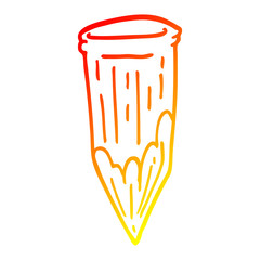 warm gradient line drawing cartoon wood stake
