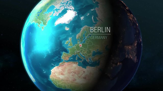 Germany - Berlin - Zooming from space to earth