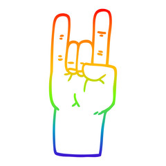 rainbow gradient line drawing cartoon