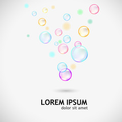 Logo Abstract bubbles. Vector illustration