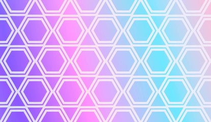 Modern Pattern With Curved Line. Geometric Elements. Blurred Gradient Background. Design For Screen, Presentation, Wallpaper. Holiday Object. Vector Illustration