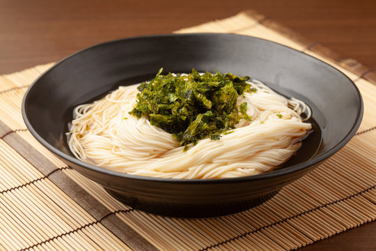 アオサのぶっかけそうめん