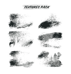 Distressed textures set brush marks isolated