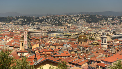 Fototapeta na wymiar Cityscape of Nice, France. Panorama of the Nice.