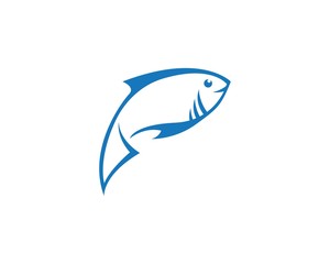 Fish logo illustration template icon design