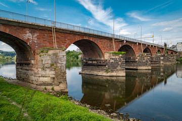 Fototapeta na wymiar Roman bridge in town Trier