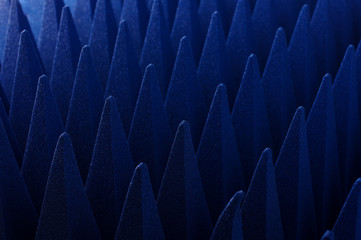 Obraz premium Hybrid pyramidal RF absorbers close up