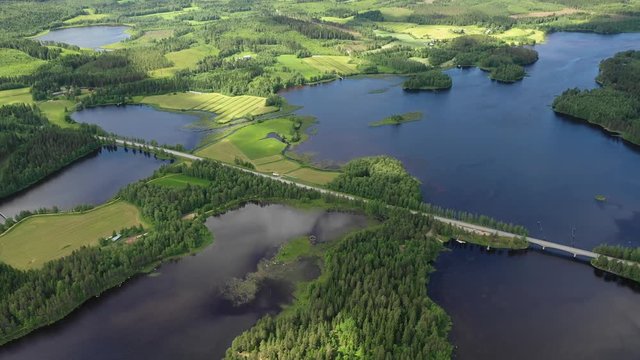Finnland aus der Luft - Hochaufl&ouml;sendes Luftvideo von Landschaften in Finnland