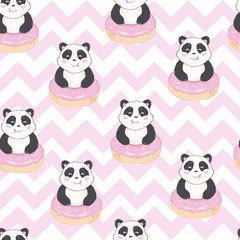 Cartoon Seamless Panda Pattern
