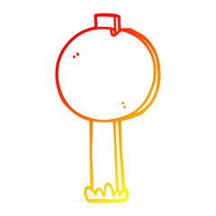 warm gradient line drawing cartoon road sign