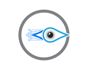 Eye technology logo vector template