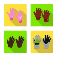 Obraz premium Isolated object of own and textile logo. Set of own and safety vector icon for stock.