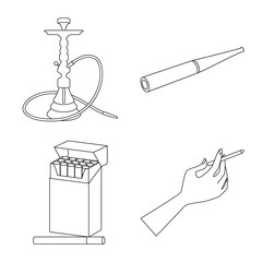 Fototapeta premium Isolated object of health and nicotine symbol. Collection of health and statistics stock symbol for web.