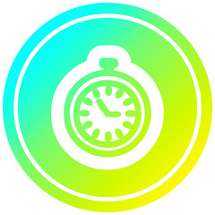 stop watch circular in cold gradient spectrum