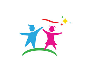 Kids concept vector illustration icon design