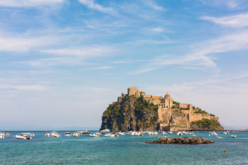 Aragonese Castle. Ischia - a volcanic island in the Tyrrhenian Sea, the northern end of the Gulf of...