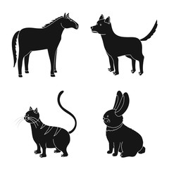 Vector design of ranch and organic sign. Collection of ranch and food stock symbol for web.