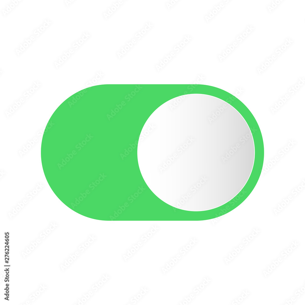 Poster realistic button switch for turning on off