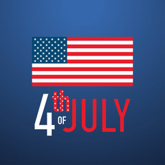 4th of july Independence Day banner vector