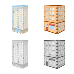 Vector design of construction and building icon. Set of construction and estate vector icon for stock.