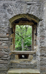 Fototapeta premium the walls of the ruins of the ancient Scottish castle of the island of Kirkwall