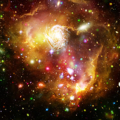 Galaxy and light. The elements of this image furnished by NASA.