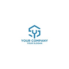 SY Constuction Logo Design Vector