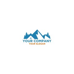 Fototapeta premium Mountain Home logo design vector