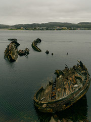 Ship graveyard in Teriberka Bay