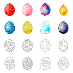 Vector design of animal and prehistoric sign. Collection of animal and cute stock symbol for web.