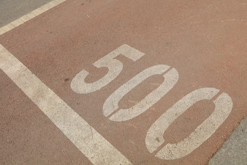 Numbers sign on the road