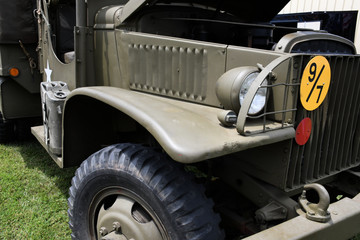 front of 1942 US Military vehicle