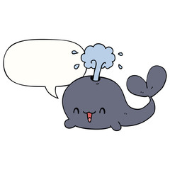 cartoon whale and speech bubble