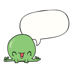 cartoon frog and speech bubble