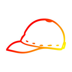 warm gradient line drawing cartoon cap