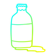 cold gradient line drawing pint of fresh milk