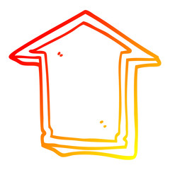 warm gradient line drawing cartoon direction arrow